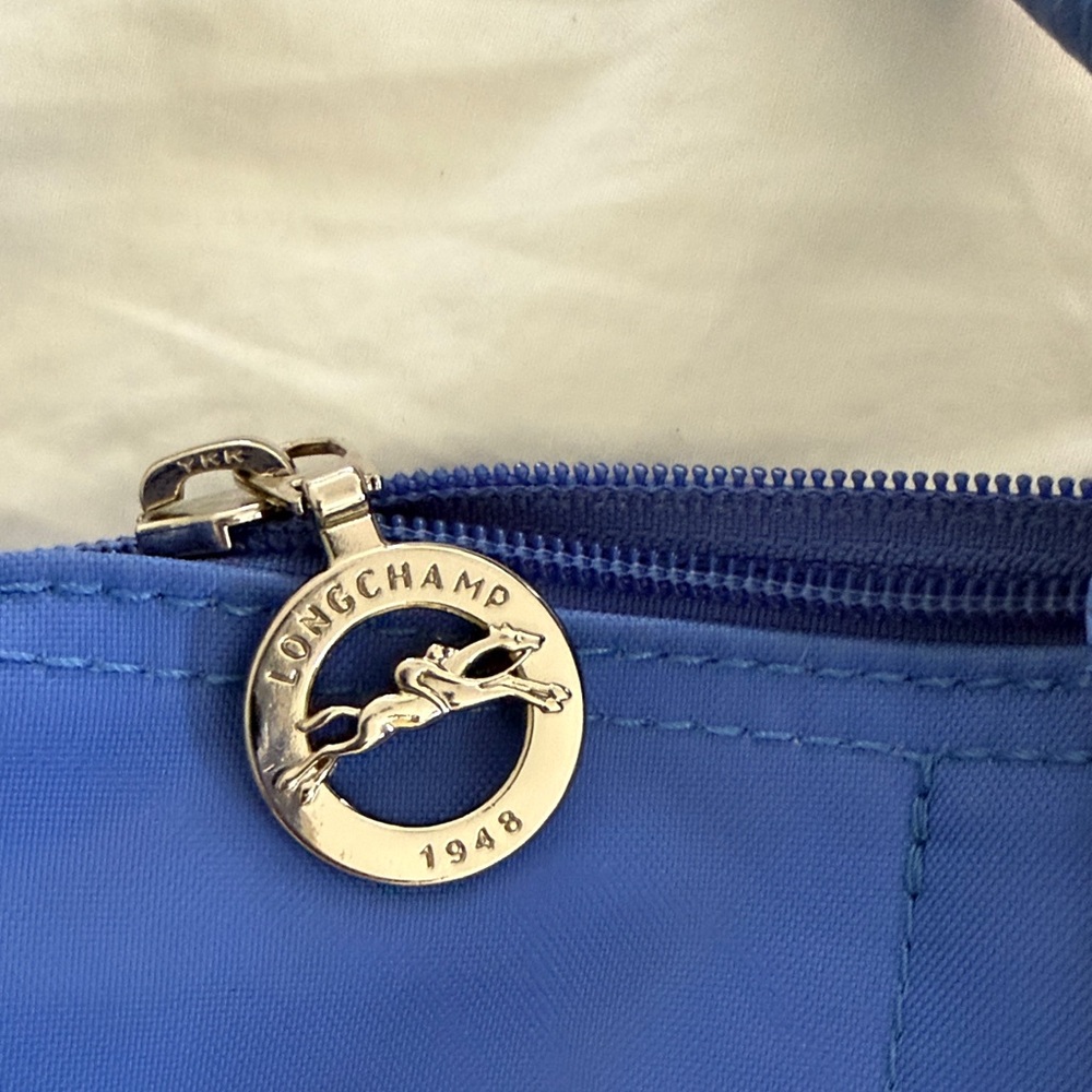 Longchamp Blue Tote with Red Trim - Picture 6 of 7